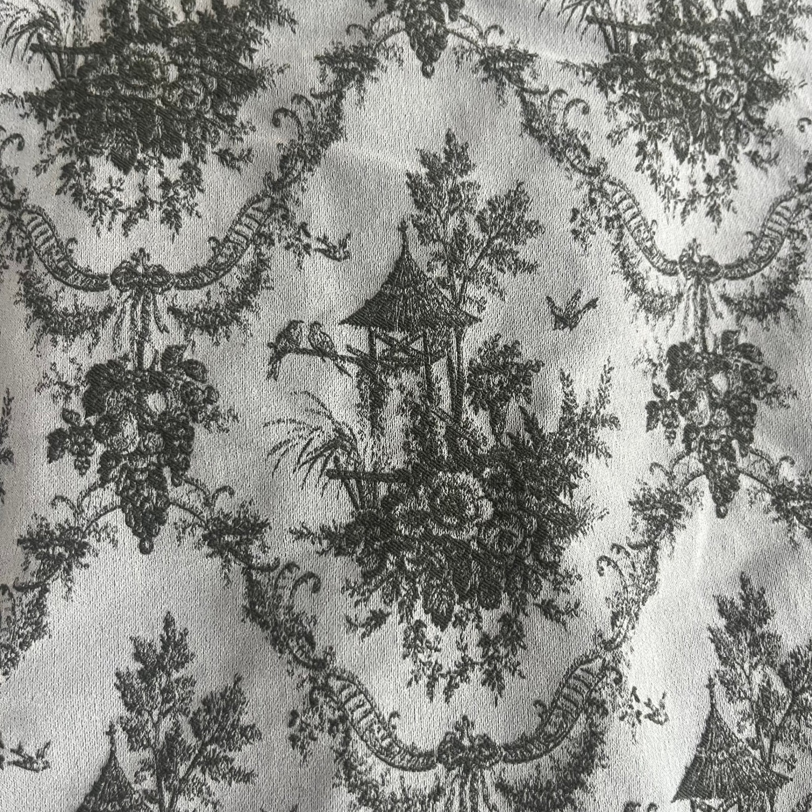 Amaio Swim Fleur High Waist Bikini Bottom Grey Toile Belted Xs Coquette Baroque — image 8 of 8